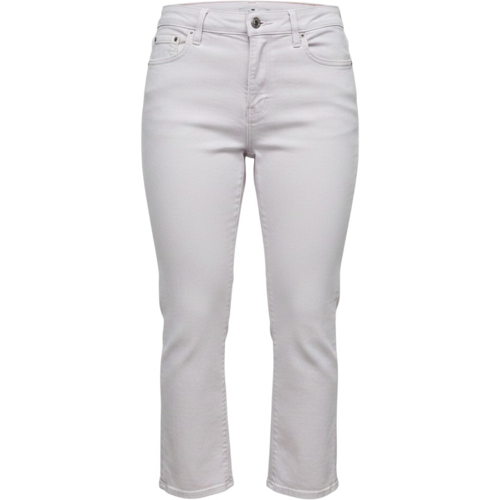 7 For All Mankind Slim Kick Jeans Womens 31 White New High Waist Cropped Flare